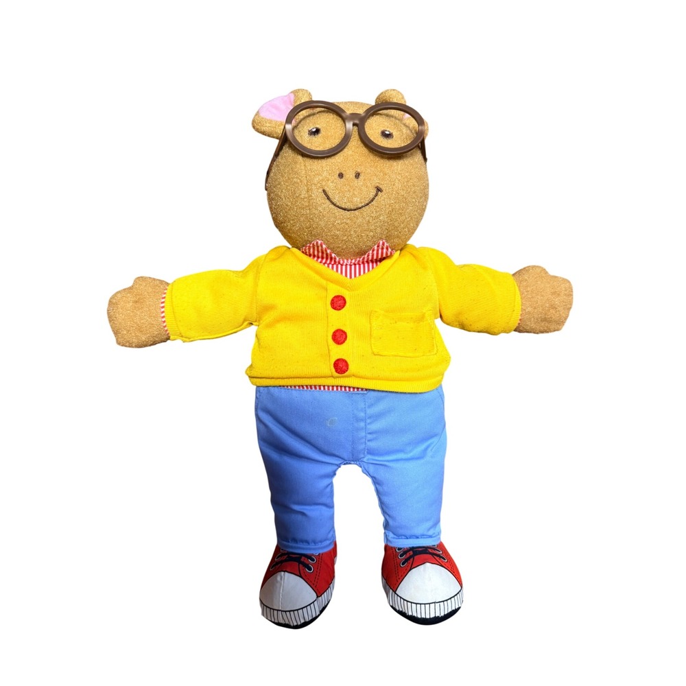 Vintage 1996 Playskool Arthur Read Plush Doll PBS Kids Yellow Sweater 12 Inch